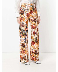 Pantalon large à fleurs multicolore MSGM