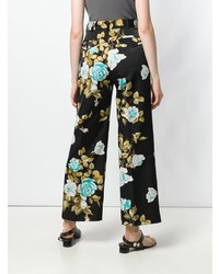 Pantalon large à fleurs noir Junya Watanabe