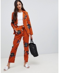 Pantalon large à fleurs orange Parisian