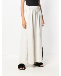 Pantalon large à rayures verticales beige Y-3