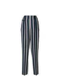 Pantalon large à rayures verticales bleu marine Golden Goose Deluxe Brand