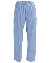 Pantalon large à rayures verticales bleu Max Mara