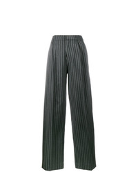 Pantalon large à rayures verticales gris foncé Jacquemus