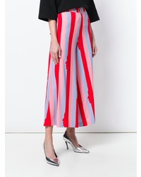 Pantalon large à rayures verticales multicolore Vivetta