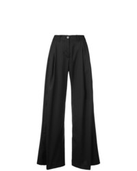 Pantalon large à rayures verticales noir Nili Lotan