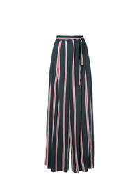 Pantalon large à rayures verticales noir Tome