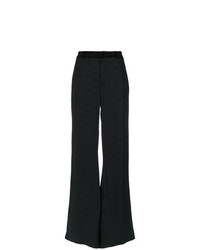 Pantalon large à rayures verticales noir Tufi Duek