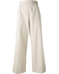 Pantalon large beige Yves Saint Laurent