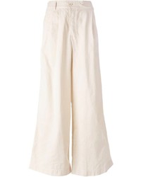 Pantalon large beige Zucca