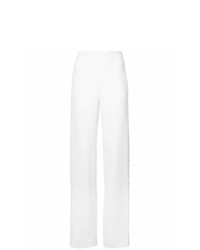 Pantalon large blanc et noir Adam Lippes