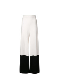 Pantalon large blanc et noir Temperley London