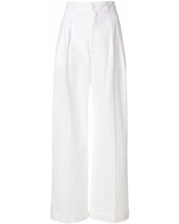 Pantalon large blanc