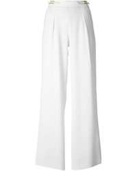 Pantalon large blanc Halston
