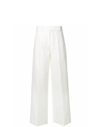 Pantalon large blanc Jil Sander Navy