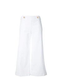 Pantalon large blanc Love Moschino