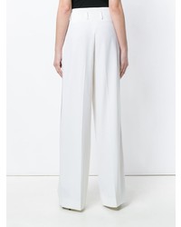 Pantalon large blanc Lanvin