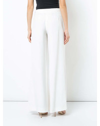 Pantalon large blanc Carolina Herrera