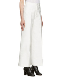 Pantalon large blanc Isabel Marant