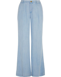 Pantalon large bleu clair