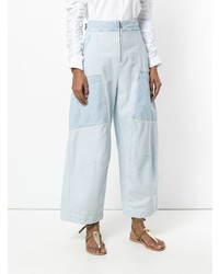 Pantalon large bleu clair Chloé
