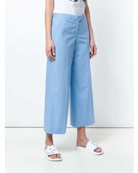 Pantalon large bleu clair Moschino Vintage