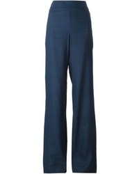 Pantalon large bleu marine Armani Collezioni