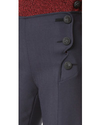 Pantalon large bleu marine Cédric Charlier