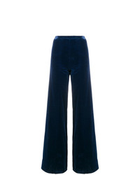 Pantalon large bleu marine Emanuel Ungaro Vintage