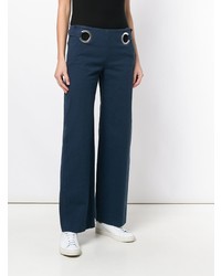 Pantalon large bleu marine Giorgio Armani Vintage