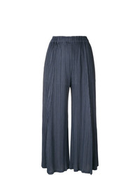 Pantalon large bleu marine Pleats Please By Issey Miyake