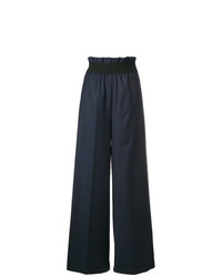 Pantalon large bleu marine Semicouture