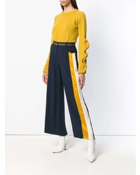 Pantalon large bleu marine Peter Pilotto