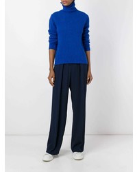 Pantalon large bleu marine MSGM