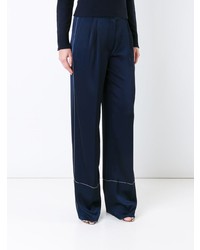 Pantalon large bleu marine Sonia Rykiel