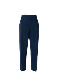 Pantalon large bleu marine Yves Saint Laurent Vintage