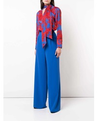 Pantalon large bleu Alice + Olivia