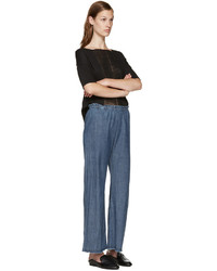 Pantalon large bleu Raquel Allegra