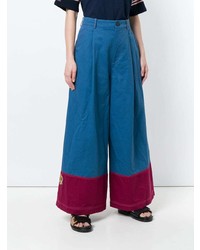 Pantalon large bleu Marni