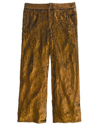 Pantalon large doré