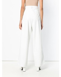 Pantalon large en cuir blanc Walk Of Shame