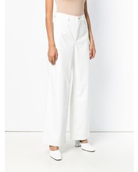 Pantalon large en cuir blanc Walk Of Shame