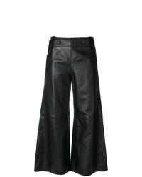 Pantalon large en cuir noir Golden Goose Deluxe Brand