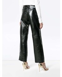 Pantalon large en cuir noir Calvin Klein 205W39nyc