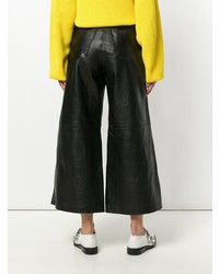 Pantalon large en cuir noir Golden Goose Deluxe Brand