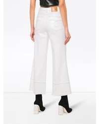 Pantalon large en denim blanc Miu Miu