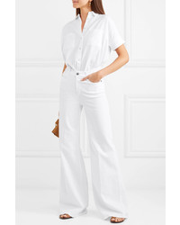 Pantalon large en denim blanc Frame