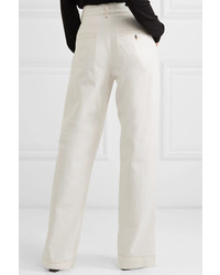 Pantalon large en denim blanc Goldsign