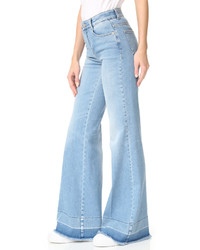 Pantalon large en denim bleu clair Stella McCartney