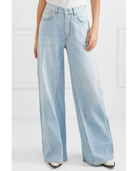 Pantalon large en denim bleu clair Ganni