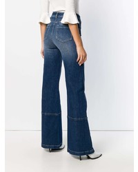 Pantalon large en denim bleu marine L'Autre Chose